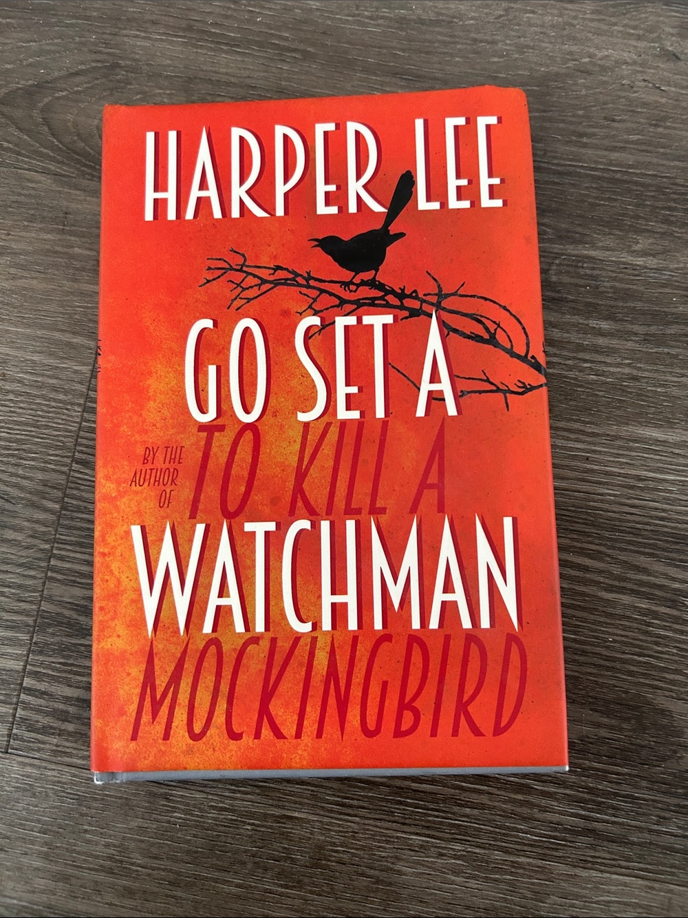 Harper Lee "Go Set a Watchman"  Hardcover Book - Bright Orange Cover
